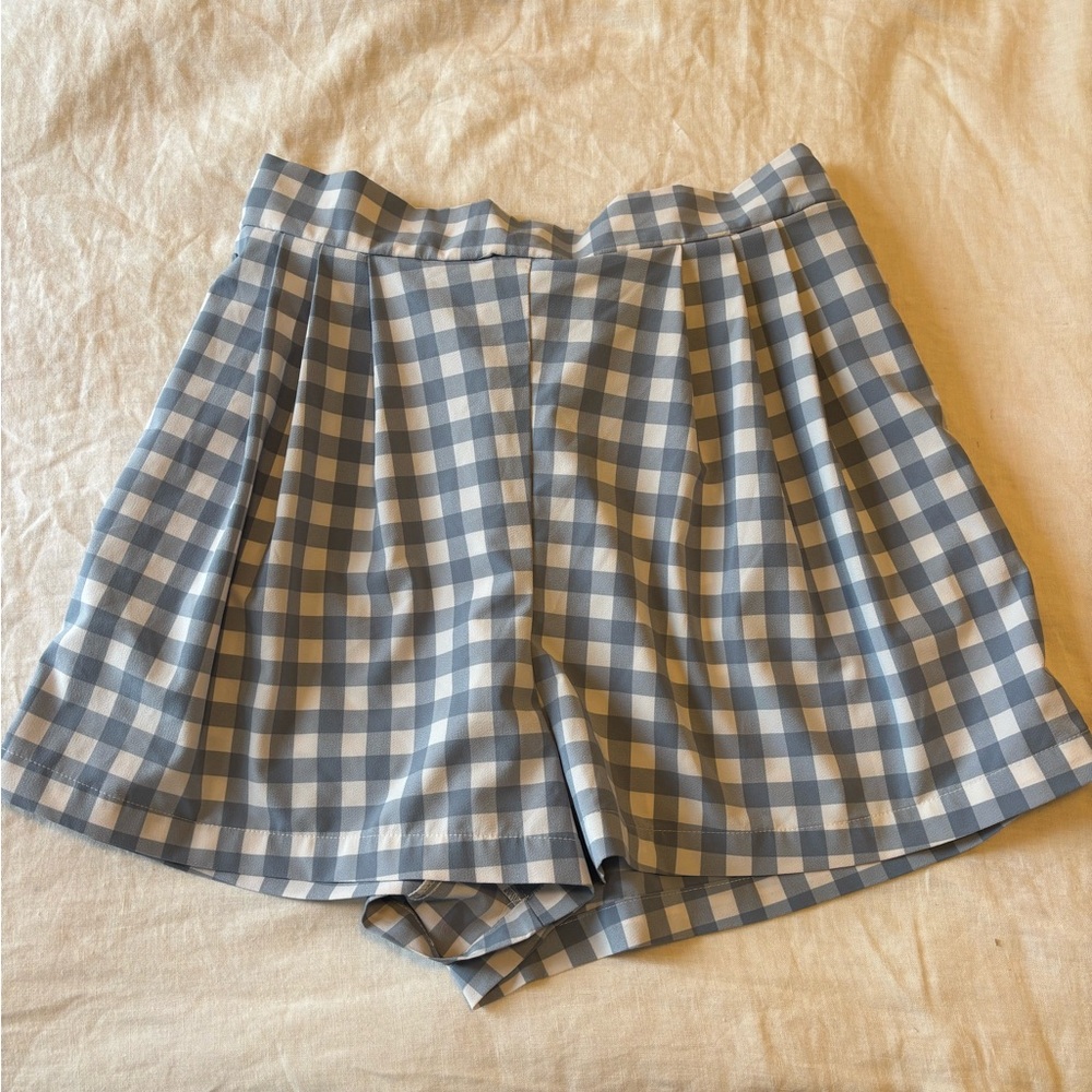 Wayre Travel Short Set in blue gingham - Picture 7 of 11